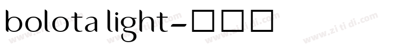 bolota light字体转换